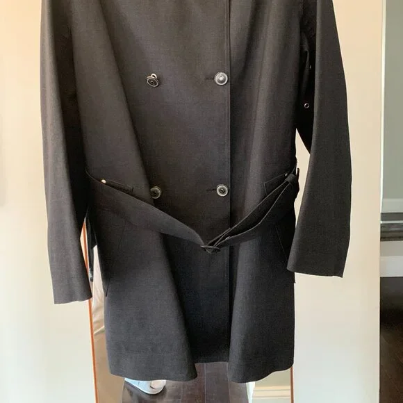 Hermes Trench Coat Black for Women
